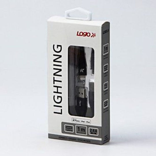 Logo Collection USB-A zu Lightning Kabel Schwarz 1m