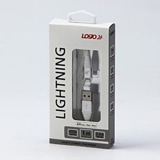 Logo Collection USB-A zu Lightning Kabel Weiß 1m