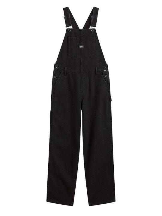 Women's Denim Dungarees Black Rinse