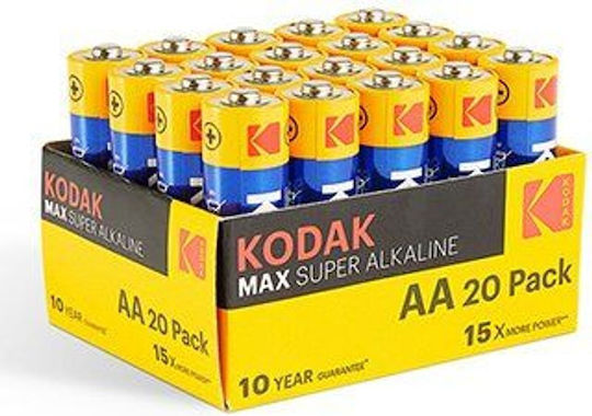Kodak Max Super Αλκαλικές Μπαταρίες AA 1.5V 20τμχ