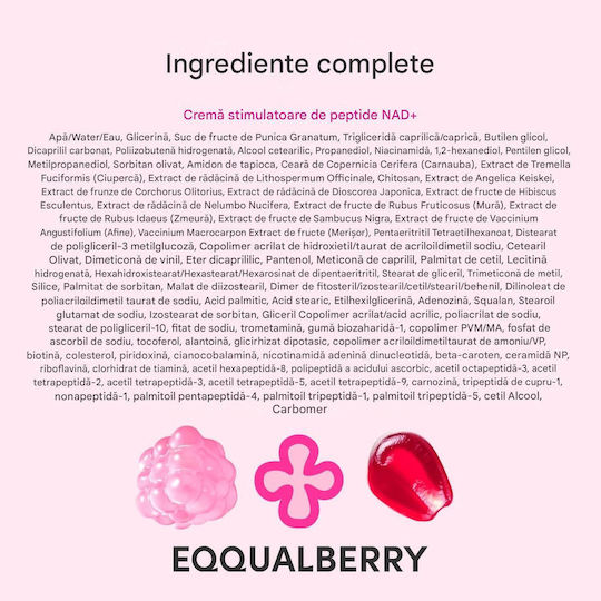 Eqqualberry Nad+ Cremă de Față Anti-îmbătrânire și Reconstrucție 24 Ore împotriva Roșeții cu Colagen și Niacinamidă 50ml