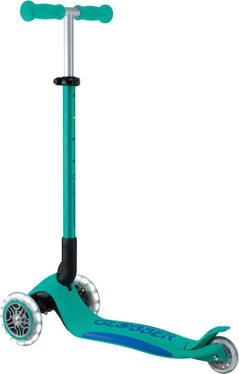 Globber Patin pentru copii pliabil Elite Lights cu 3 roți pentru vârste de 3+ ani Verde Smarald