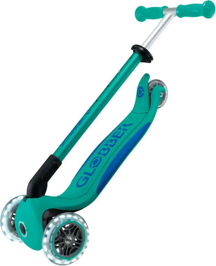 Globber Patin pentru copii pliabil Elite Lights cu 3 roți pentru vârste de 3+ ani Verde Smarald