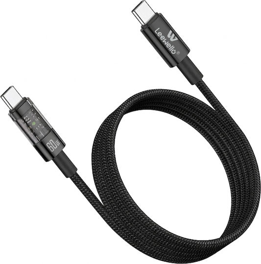 Leewello USB 2.0 Kabel USB-C männlich - USB-C 60W PD Schwarz 1m 783212