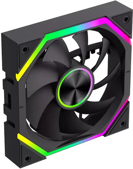 GameMax FN12A-N2 Вентилатор за кутия 120mm (2000rpm / 58.6cfm) с RGB Осветление и Свързване 3-Pin / 4-Pin PWM 3бр