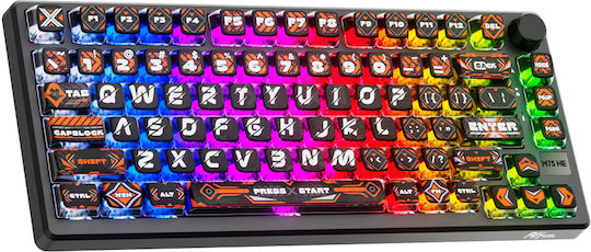 Royal Kludge RKM75 HE Gaming Πληκτρολόγιο με RGB φωτισμό (Αγγλικό US) Hephaestus