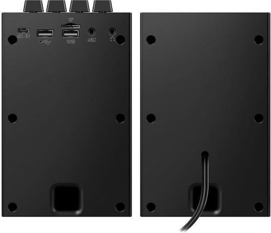 Defender Futuro Wireless Computer Speakers 2.0 with Bluetooth and 10W Power Black