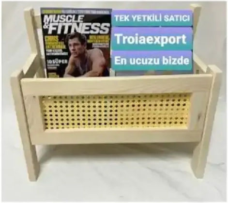 Bibliotecă de Pardoseală Din Lemn Bej 49x41x28cm