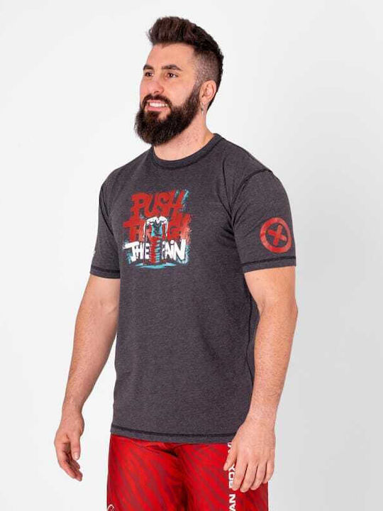 Titan Box Wear Мъжка Къс Ръкав Блуза За Бокс Сива
