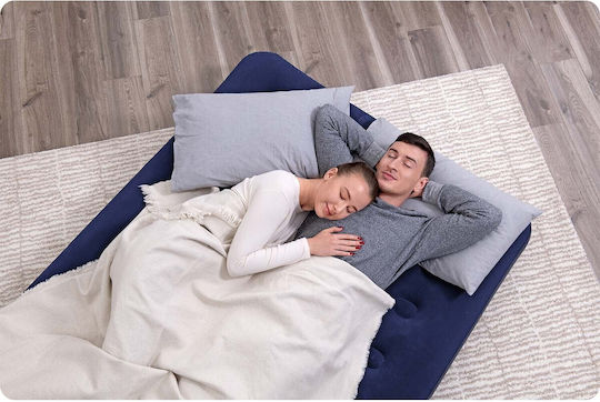 Bestway Надуваем Матрак за Сън Двоен с Ръчна Помпа 191x137x22см. Син
