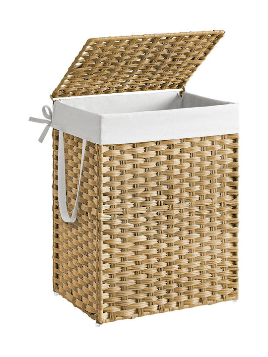 Songmics Wäschekorb Korbweide 90l mit Deckel 46x33x60cm Songmics Wäschekorb Korbweide 90l mit Deckel 46x33x60cm