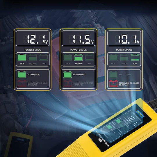 Autool BT70 Дигитален Тестер за батерии с крокодилски щипки