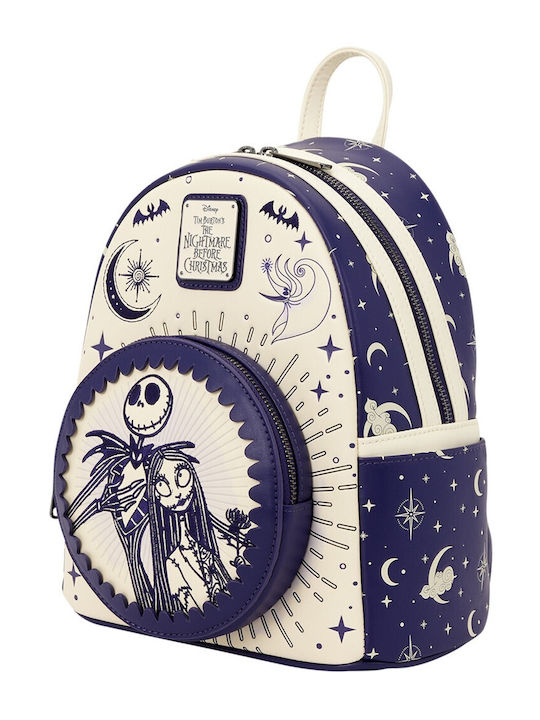 Loungefly Disney Nightmare Before Christmas Jack Skellington & Sally Night Sky Backpack Beige Loungefly Disney Nightmare Before Christmas Jack Skellington & Sally Night Sky Backpack Beige