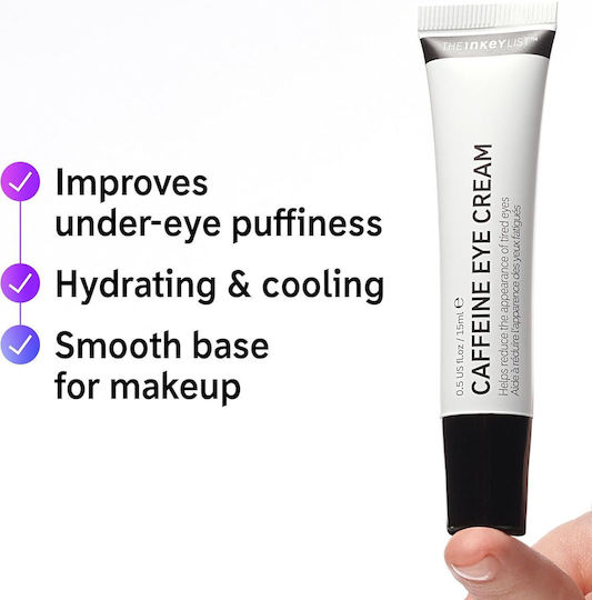 The Inkey List Cremă de Ochi pentru Cearcane, Pungi Sub Ochi & Hidratare 15ml