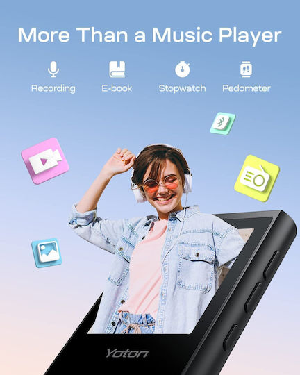 Yoton MP3-Spieler (16GB) mit TFT Touchscreen 2,36" Schwarz