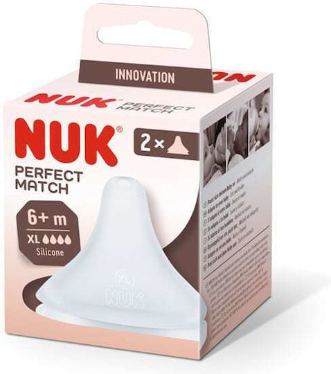 Nuk Perfect Match Биберони от Силикон за 6+ месеца 2бр