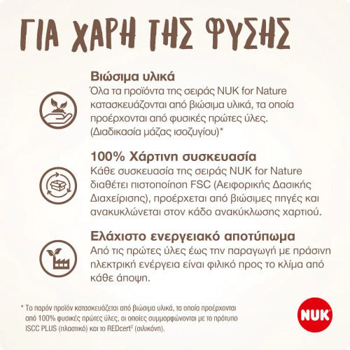 Nuk Размер Large Биберони от Силикон Бърз поток за 6+ месеца 2бр