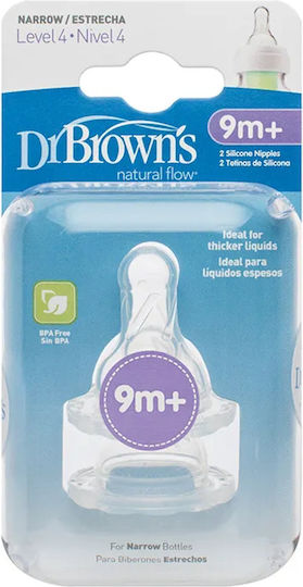 Dr. Brown's Natural Flow Options Level 4 Babyflaschensauger für 9+ Monate 2cm