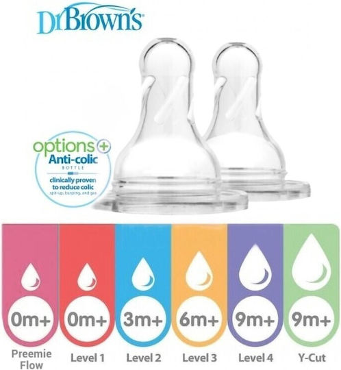 Dr. Brown's Babyflaschensauger für 0+ Monate 2Stück