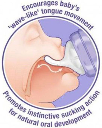 Lansinoh NaturalWaveTM Silicone Baby Bottle Teats Medium Flow for 3+ months 2pcs