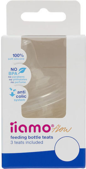 Iiamo Anti-Colic Teat Go & Home Θηλές από Σιλικόνη για 3+ μηνών 3τμχ