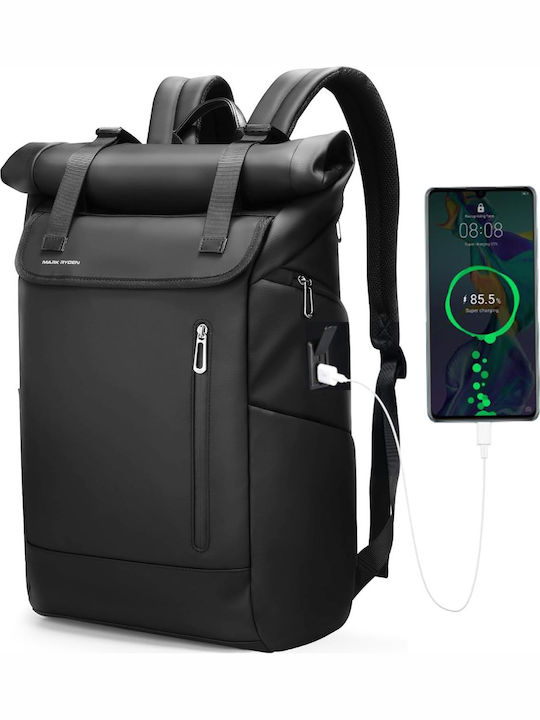 Multifunctional Laptop Backpack Expandable 20-29l Waterproof 17.3 Inch Laptop Compartment Unisex Travel Smart Casual Design Multiple Compartments Superior Protection Mark Riden Usb Charging Port Ykk Zippers Black