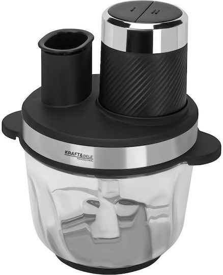 Kraft & Dele Mini Tocatoare Multi 1800W cu Recipient 3.8lt Negru