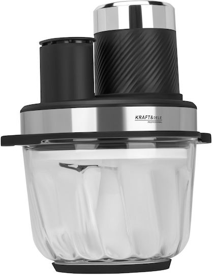 Kraft & Dele Mini Tocatoare Multi 1800W cu Recipient 3.8lt Negru
