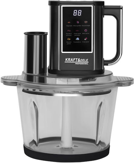 Kraft & Dele Mini Tocatoare 550W cu Recipient 3lt Gri