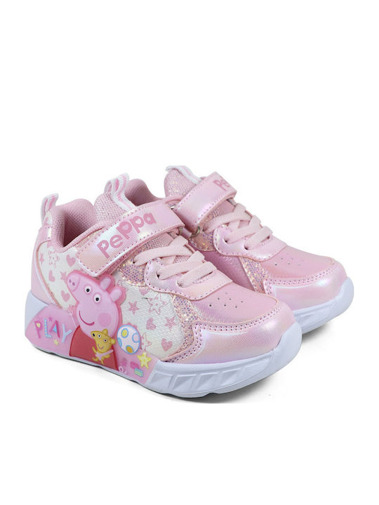 Pepa Kinder Sneaker mit Bügel- und Schleifenverschluss und Lichtern Rosa