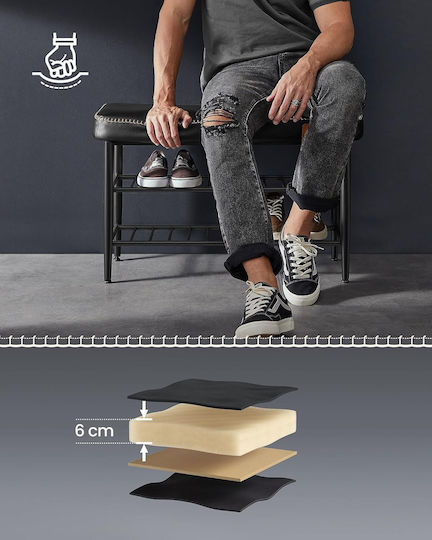 Mobilier Hol cu Suport pentru Pantofi și Bancă 80x30x50εκ.