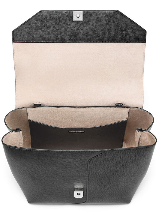 Damentasche Leder Handtasche / Schulter Wildleder Schwarze