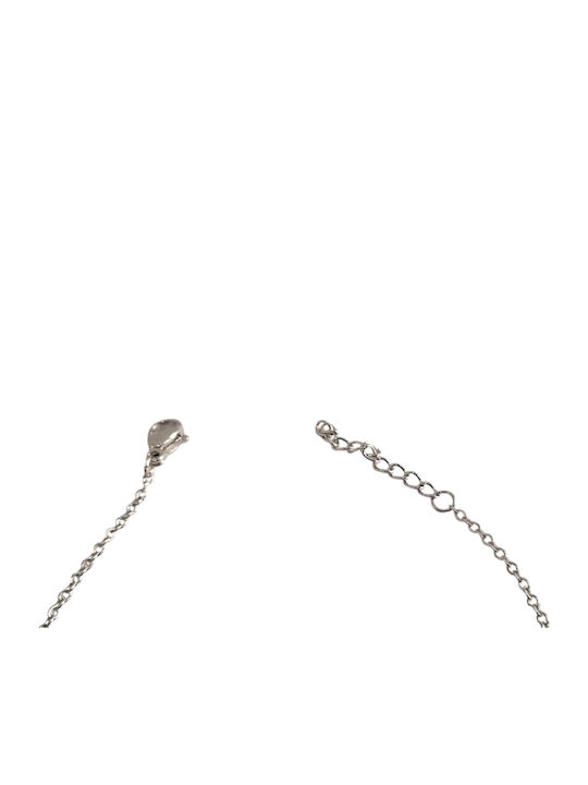 Kalliopi Silver Women's Steel Chain Bracelet with Zircon 20cm