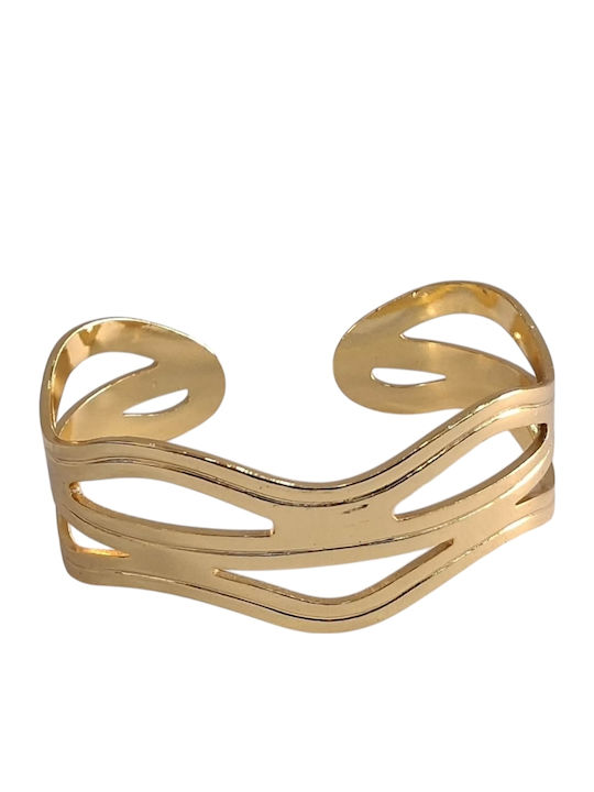 Kalliopi Silver Γυναικείο Βραχιόλι από Ατσάλι Επιχρυσωμένο