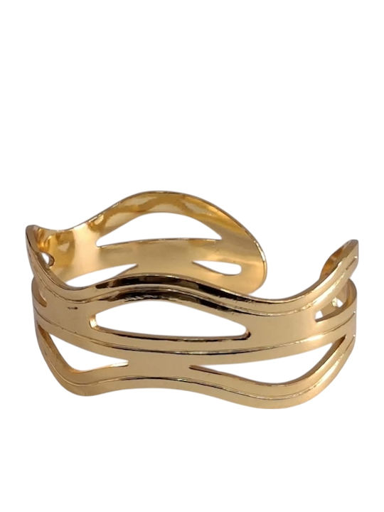 Kalliopi Silver Γυναικείο Βραχιόλι από Ατσάλι Επιχρυσωμένο