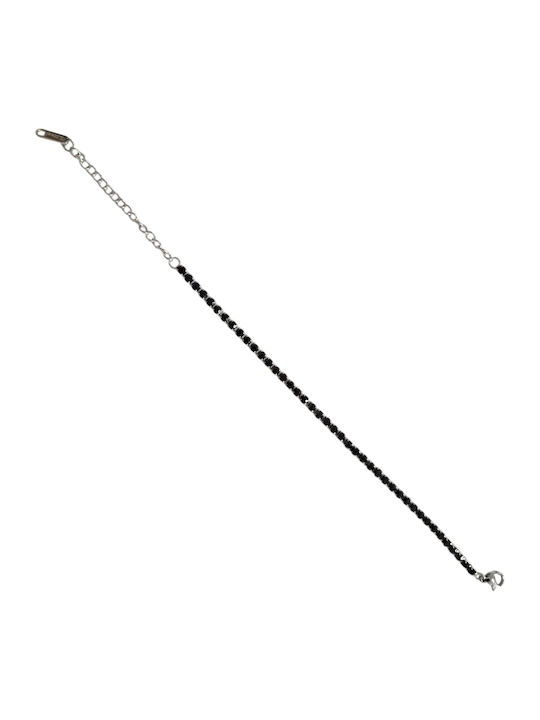 Kalliopi Silver Γυναικείο Βραχιόλι Ριβιέρα από Ατσάλι 23cm
