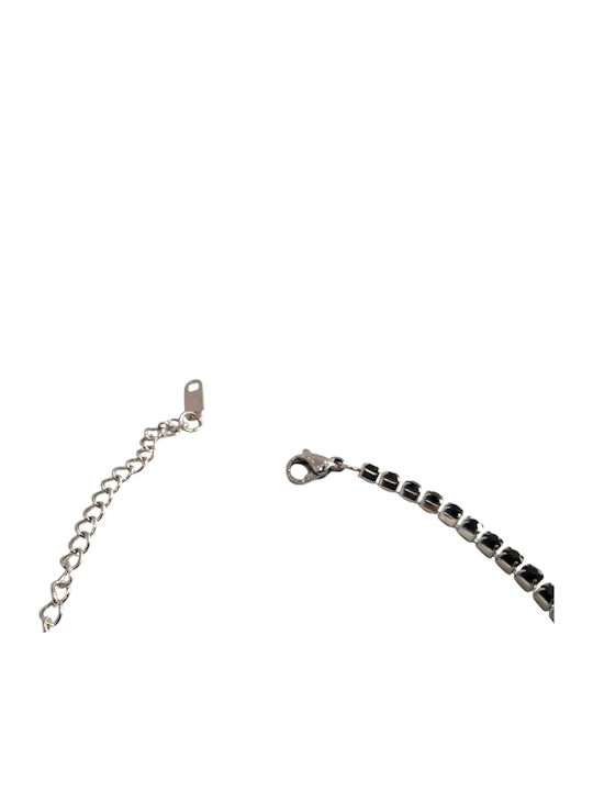 Kalliopi Silver Γυναικείο Βραχιόλι Ριβιέρα από Ατσάλι 23cm