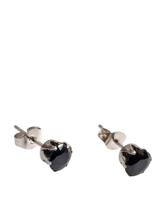 Kalliopi Silver Kalliopi Silver Ohrringe Aus Stahl Mit Steinen Schwarze Kalliopi Silver Kalliopi Silver Ohrringe Aus Stahl Mit Steinen Schwarze