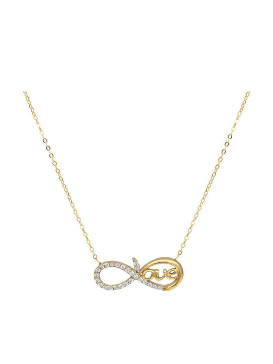 Infinity Necklace in 9K Gold