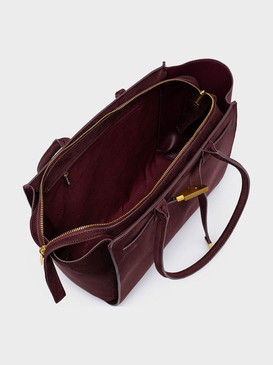 Nolah Monique Women's Shoulder Bag Suede Burgundy Nolah Monique Women's Shoulder Bag Suede Burgundy
