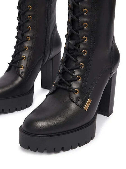 Pinko Leather Women's Ankle Boots Black