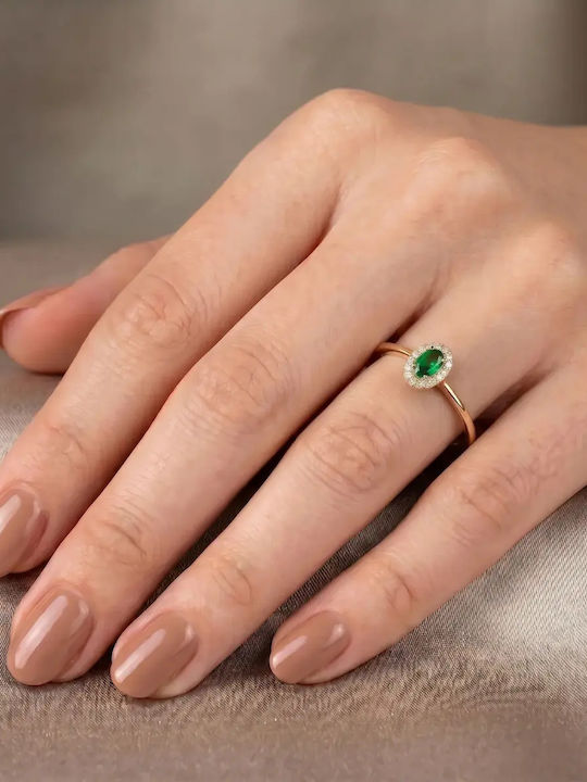 Women's Ring with Zircon from 9K Gold Women's Ring with Zircon from 9K Gold