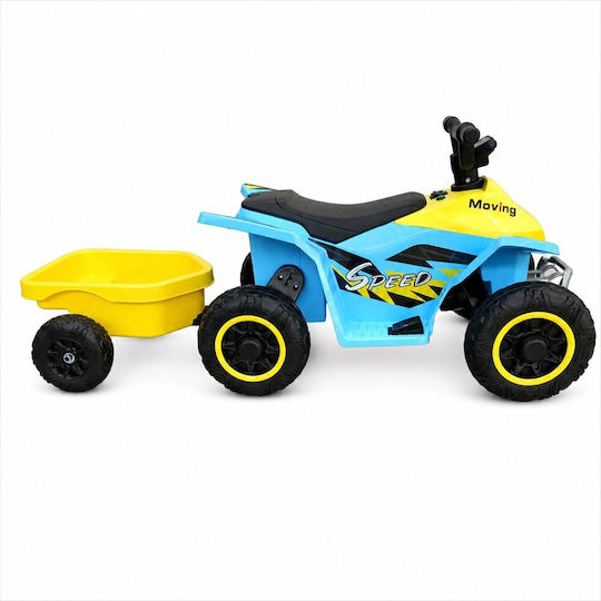 Motocicletă Cu 4 Roți Pentru Copii Electrică 6 Volți Albastră