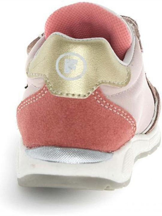 Kids Anatomic Sneakers With Hoop & Loop Closure Pink
