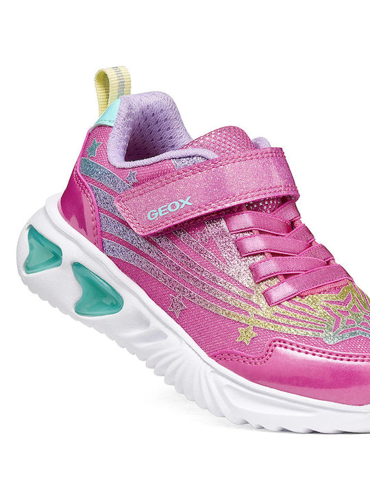 J Assister Kids Sneakers Anatomic with Lights Fuchsia