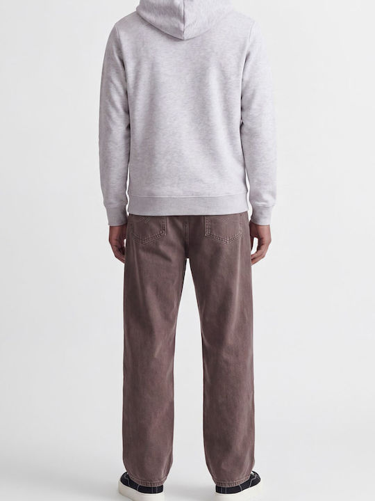Jack & Jones Sweatshirt White Melange with Hood