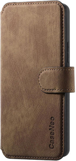 Caseneo Realme 16 Pro Plus 5g Θήκη Retro Leather Πορτοφόλι Brown