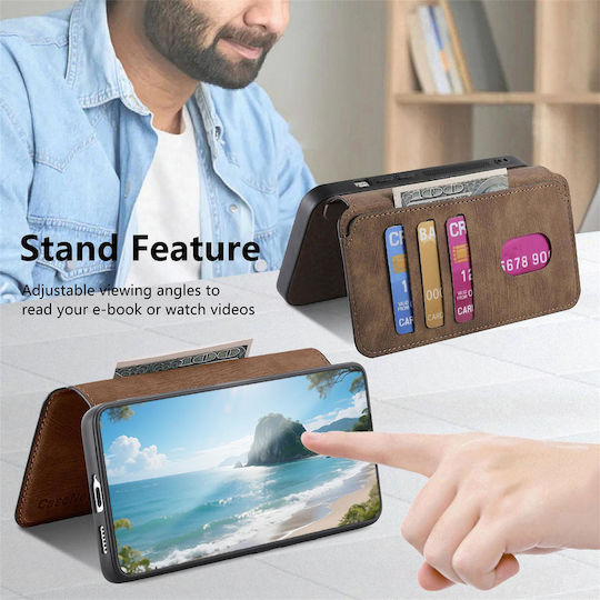 Caseneo Realme 16 Pro Plus 5g Θήκη Retro Leather Πορτοφόλι Brown