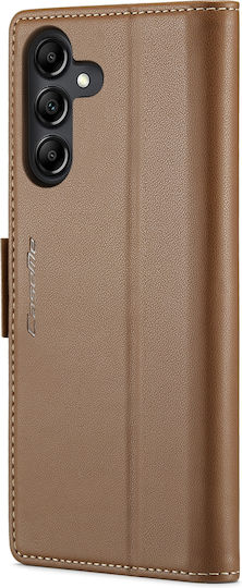 Caseme 023 Samsung Galaxy A14 4g/5g Rfid Wallet Leather Case Brown
