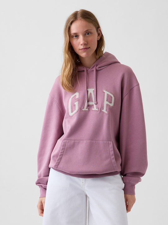 Φούτερ με Κουκούλα Wispy Pink Mauve
